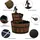 Costway Gartenbrunnen Holz mit Wasserpumpe Φ44,5cm