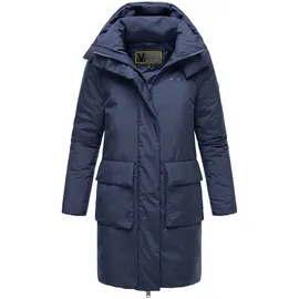Marikoo Winterjacke "Nanami", Damen, Gr. L, blau (bright navy), Obermaterial: 100% Polyester. Innenseite: 100% Polyester. Futter: 100% Polyester. Wattierung: 100% Polyester, Jacken Winterjacke, mit großer Kapuze