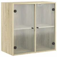 vidaXL Wandschrank mit Glastüren 68 x 37 x 68,5 cm Sonoma-Eiche