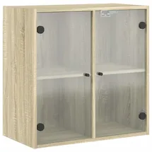 vidaXL Wandschrank mit Glastüren Sonoma-Eiche 68x37x68,5 cm