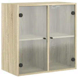 vidaXL Wandschrank mit Glastüren Sonoma-Eiche 68x37x68,5 cm