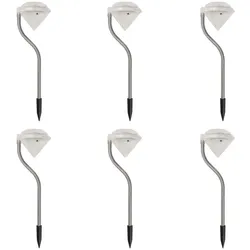 vidaXL LED-Solarleuchten 6 Stk. 9x7,8x29,5 cm