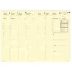 Kalendereinlage Minister Prestige, 1 Woche/2 Seiten, Spaltenansicht, 160 x 240 mm