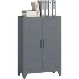 Homcom Aktenschrank 75 x 33 x 110 cm Grau