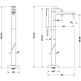 Duravit Manhattan Einhandwannenmischer Schwarz Matt