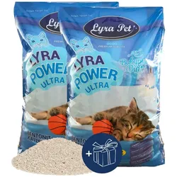 2 x 15 Liter Lyra Pet® Lyra Power® ULTRA excellent Katzenstreu + Geschenk