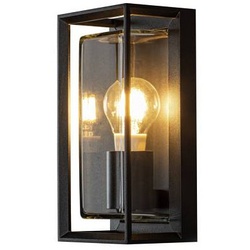 Brindisi Wandl. E27 schwarz mit klarem Glas