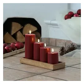 Deluxe Homeart LED Kerzenset MIA 4 St. rot