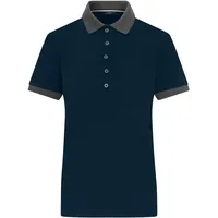 Daiber Damen Polo-Shirt "JN1303" - L - navy/anthracite-melange