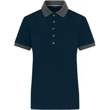 Daiber Damen Polo-Shirt "JN1303" - L - navy/anthracite-melange