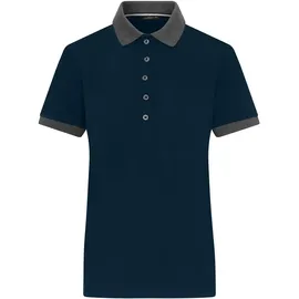 Daiber Damen Polo-Shirt "JN1303" - L - navy/anthracite-melange