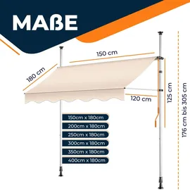 Kesser Klemmmarkise 300 cm beige