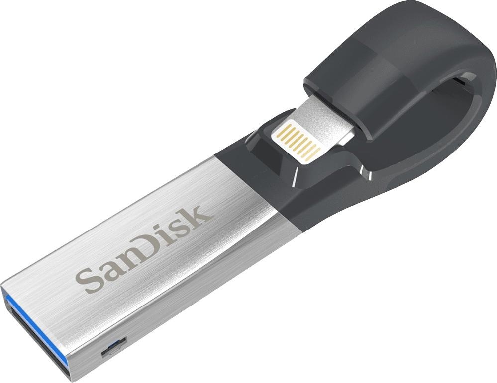 SanDisk iXpand Flash Drive 32GB (32 GB, USB A, Lightning, USB 3.0), USB Stick, Silber