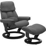 Stressless Stressless® Relaxsessel Ruby, mit Classic Base, Größe L, Gestell Eiche, Wenge, Braun & Schwarz, grau