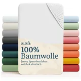 Laleni Jersey Spannbettlaken Baby - Oeko-TEX zertifiziertes 70x140 Bettlaken fr Kinderbett - Kinderbettwsche aus 100% Baumwolle in Wei