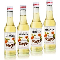 4x Monin Amaretto Sirup, 250 ml Flasche