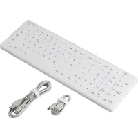 Renkforce RF-WPIK-500 USB Hygiene-Tastatur Deutsch, QWERTZ, Windows® Weiß Silikonmembran,