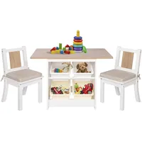 ONVAYA® Kindertisch-Set mit Stühlen | Kindersitzgruppe + Stauraum | Kindermöbel