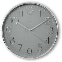 Hama Wanduhr Korsika grau silber Kunststoff, Ø 30,0 cm