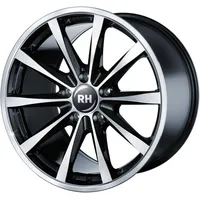 RH ALURAD GT 8,5 x 19 5 x 130 ET54 Schwarz Poliert