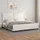vidaXL Bettgestell mit Kopfteil 200 x 200 cm Weiß