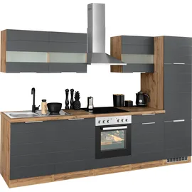 kochstation Küchenzeile KS-Luhe 300 cm grau