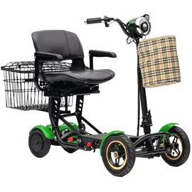 urban hopper Seniorenmobil Best Ager Fold, Elektro-Mobilität, 4-Rad, Faltbar, 2x250W Motor, 6 km/h, 40km Reichweite, 980x550x830mm, Grün