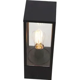 QAZQA Außenleuchte Aluminium 40 cm E27 1 Stück schwarz
