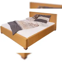 SAM Outillage Loombett Korbbett Doppelbett Honigfarben aus Loom-Geflecht 180 x 200 cm TUNIS