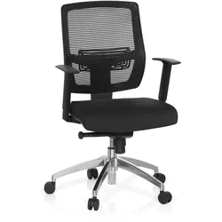 hjh OFFICE Profi Bürostuhl NET 90 Stoff/Netzstoff mit Armlehnen