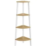 VASAGLE Eckregal 34 x 125 x 34 cm Weiß