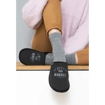 ADELHEID Chefin des Hauses Filzpantoffeln, Farbe:rabenschwarz, Größe:40/41 - 40,5