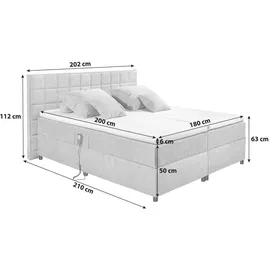 ed exciting design Mariborsko 180 x 200 cm H2 Grau/Silber