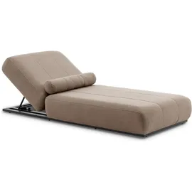 Idimex Gartenliege 213 x 32 x 91 cm Beige/Schwarz
