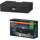 Osram ENDURA STYLE BRICKLUME Sensor, Solarleuchte, 3W, 300lm, grau, dunkelgrau, indirekte Beleuchtung, Bewegungsmelder, Tageslichtsensor, IP65, 3.000K Farbtemperatur, warmweiße Lichtfarbe