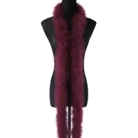 2m 8cm Federboa Truthahnfedern Boa,Flauschige Plüsch-Feder Boa Federstola Federschal Federgirlande für Weihnachtsbaum Hochzeit Basteln Burlesque Karneval Party 20er Jahre Kostüm Deko,ca. 20g Weinrot