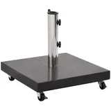 vidaXL Sonnenschirmständer Granit 30 kg Quadrat Schwarz