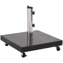 vidaXL Sonnenschirmständer Granit 30 kg Quadrat Schwarz