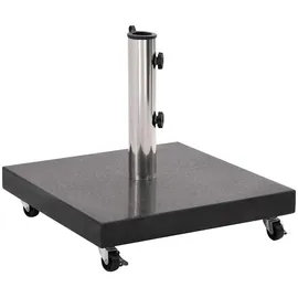 vidaXL Sonnenschirmständer Granit 30 kg Quadrat Schwarz