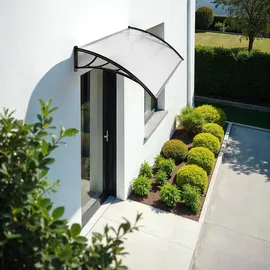 Tectake Vordach 150 x 93 cm transparent