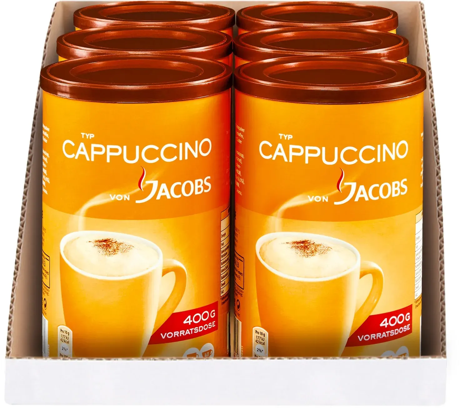 Jacobs Cappuccino 400 g, 6er Pack