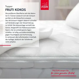 Fdm Topper 5x140x200 cm Matratzenauflage mit HR-Schaum Matratzenschoner Kokosfaser H3 H4