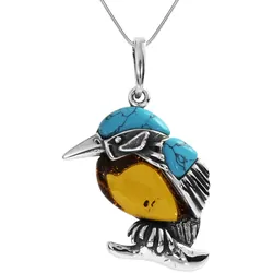 Kette mit Anhänger OSTSEE-SCHMUCK "Ostsee-Schmuck Kette mit Anhänger Vogel Kette mit Anhänger Vogel" Gr. 60, silber (silberfarben), Halsketten, Damen, 60cm, Silber 925 (Sterlingsilber), L: 42cm