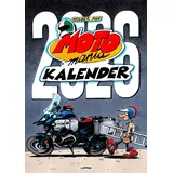 Lappan Verlag MOTOmania Kalender 2026: Monatskalender im Großformat: Großer Wandkalender mit Spiralbindung im Hochformat, 42 x 59 cm | Mit den beliebten Comics von Holger Aue | Geschenk für Motorrad-Fans