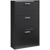 [en.casa] Sykkylven 103 x 60 x 24 cm mit 3 Klappen schwarz