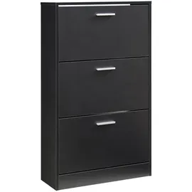 [en.casa] Sykkylven 103 x 60 x 24 cm mit 3 Klappen schwarz