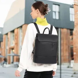 luxuskollektion Damen Cityrucksack 14 Zoll Laptopfach Kunstleder Wasserdicht Anti-Diebstahl