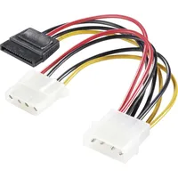 Renkforce Strom Y-Adapter [1x IDE-Strom-Stecker 4pol. - 1x SATA-Strom-Buchse 15pol., IDE-Strom-Buchs