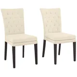 4-Fußstuhl HOME AFFAIRE "Colorado", beige (beige, wenge), B:46cm H:94,5cm T:59cm, Polyester, Stühle, Beine aus Buche, wengefarben lackiert, Im 2er, 4er oder 6er-Set