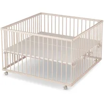 Sämann Laufgitter mit Matratze Cloud Air - natur - Premium Kollektion | Gr.: 120x120 cm
